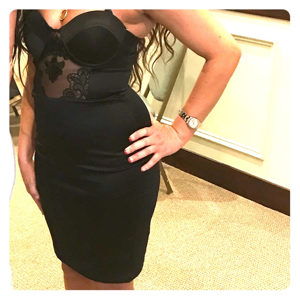 Black mini dress